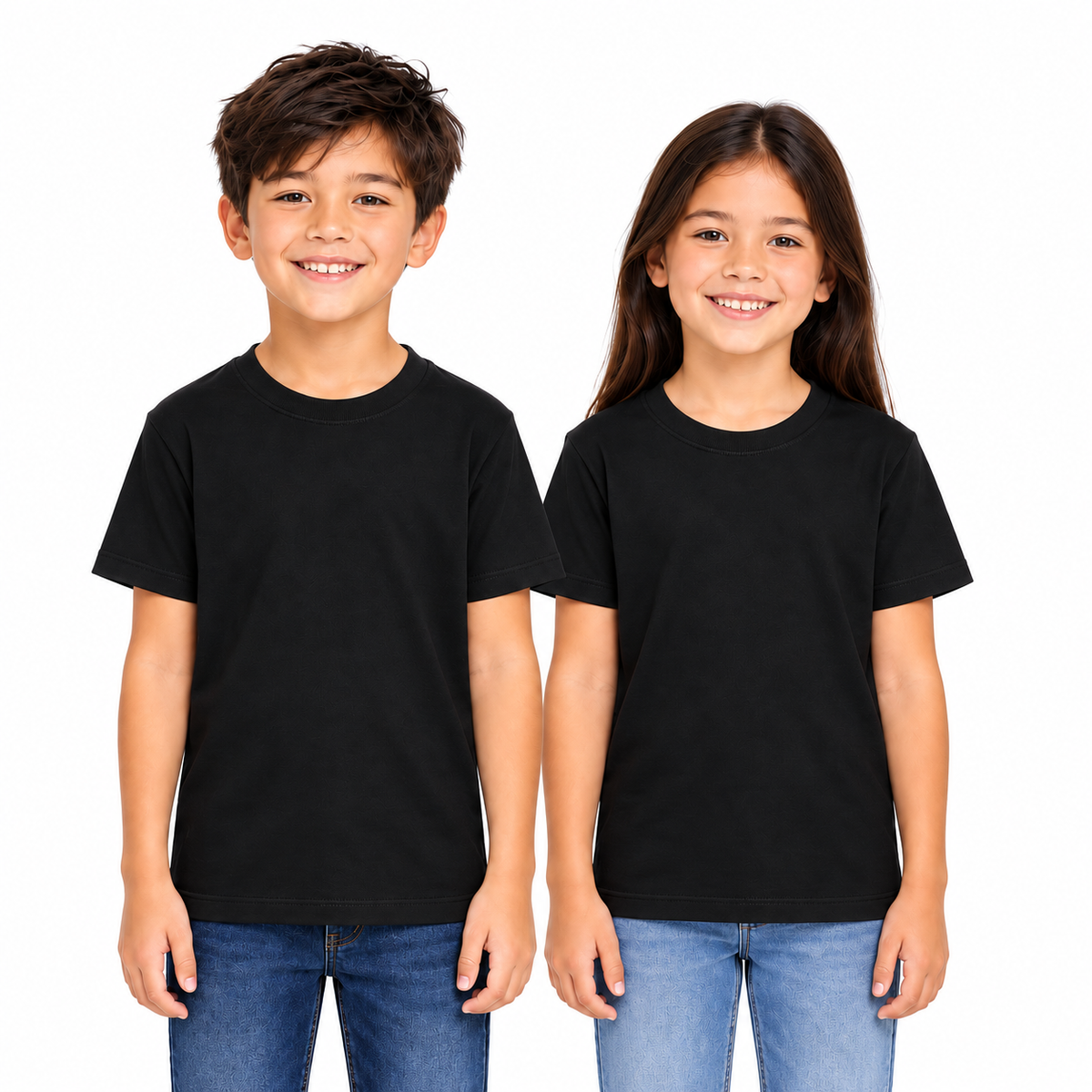 [3-Pack] Kids Premium Cotton Crew Neck T-Shirt (Free Shipping)